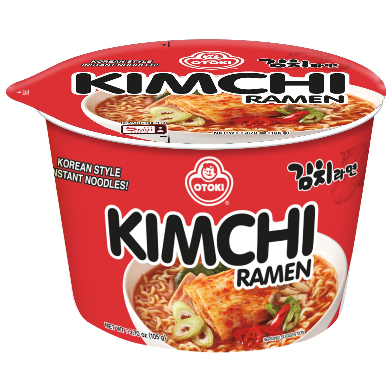 Лапша быстрого приготовления со вкусом кимчи "Кимчи Рамён" 105гр./банка