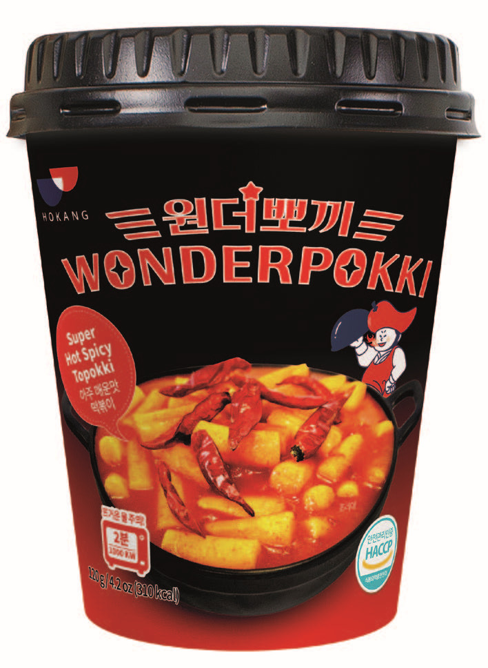 Токппоки быстрого приготовления: "Wonderpokki Super Hot Spicy Cup"  120гр./стакан