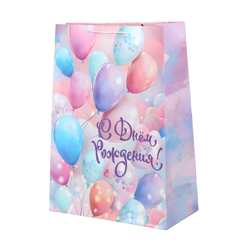 Пакет подар. бумажн. 33*45*15 см 140гр/м2  Шары