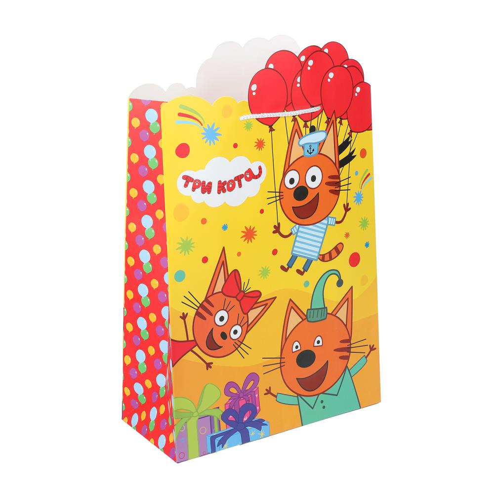 Пакет подар. бумажн. 33*45*15 см 190гр/м2  Три Кота