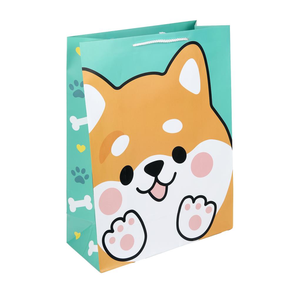 Пакет подар. бумажн. 33*45*15 см 140гр/м2  Корги