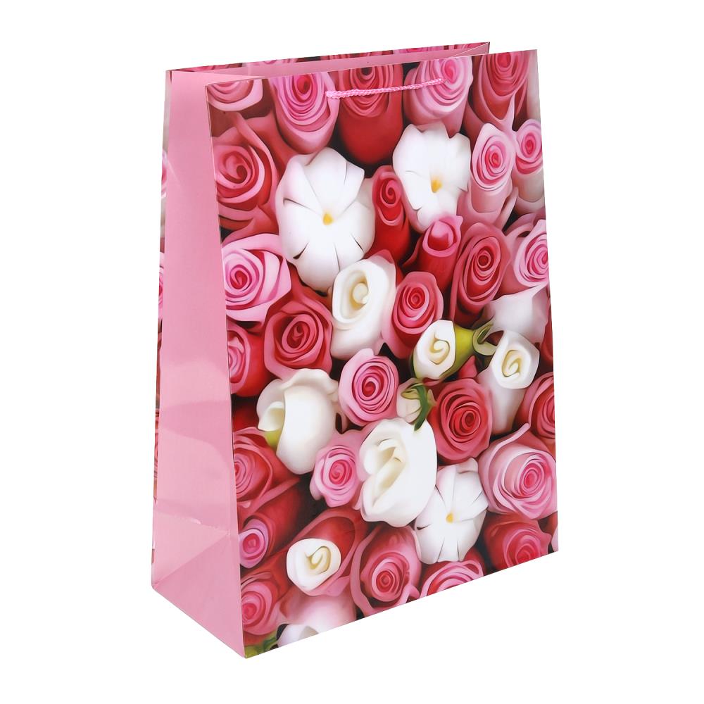 Пакет подар. бумажн. 33*45*15 см 140гр/м2  Маленькие розы