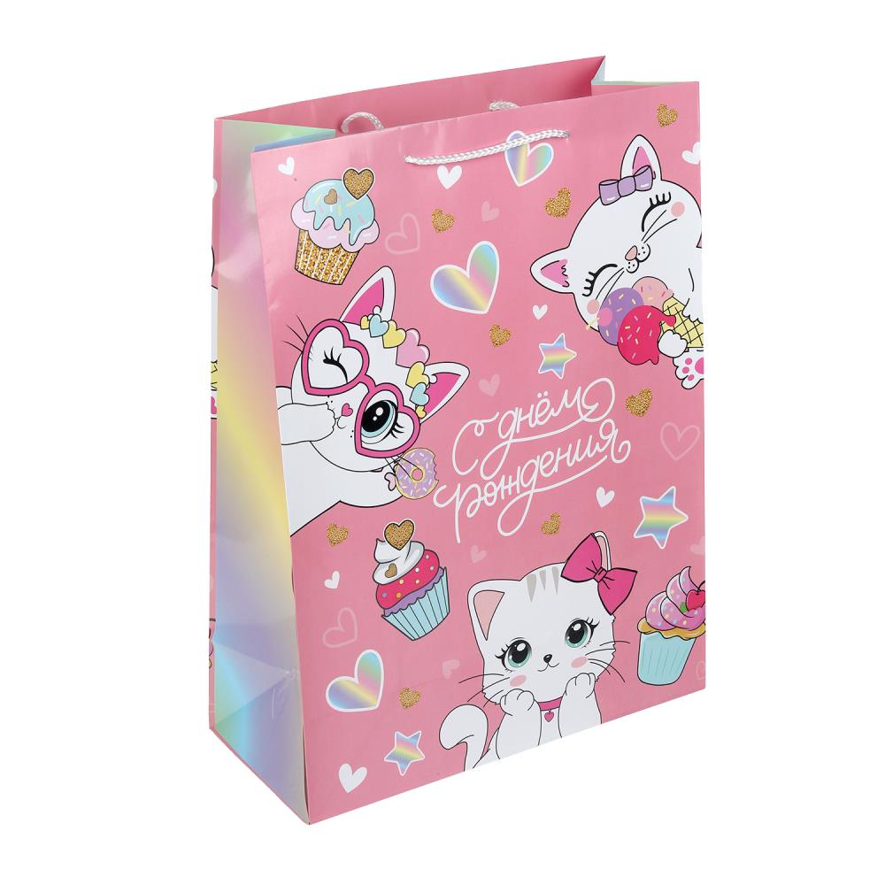 Пакет подар. бумажн. 33*45*15 см 140гр/м2  Котенок