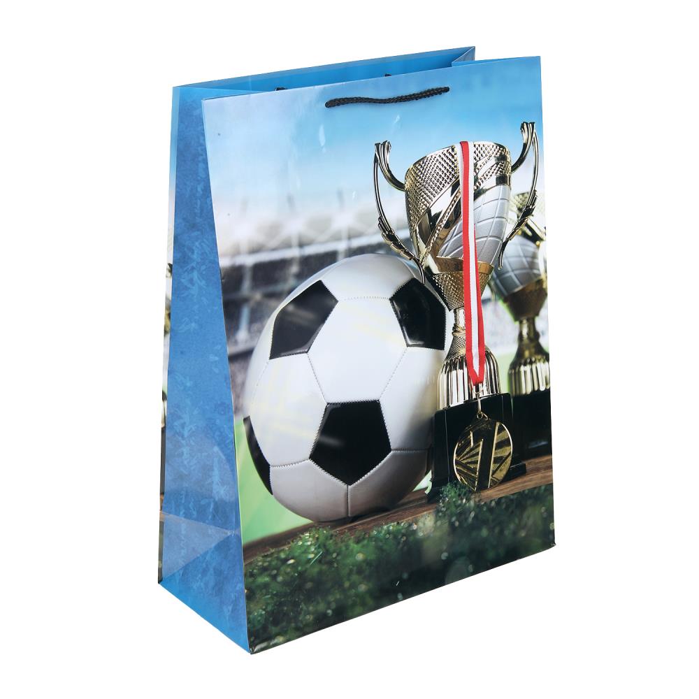 Пакет подар. бумажн. 33*45*15 см 190гр/м2  Футбол