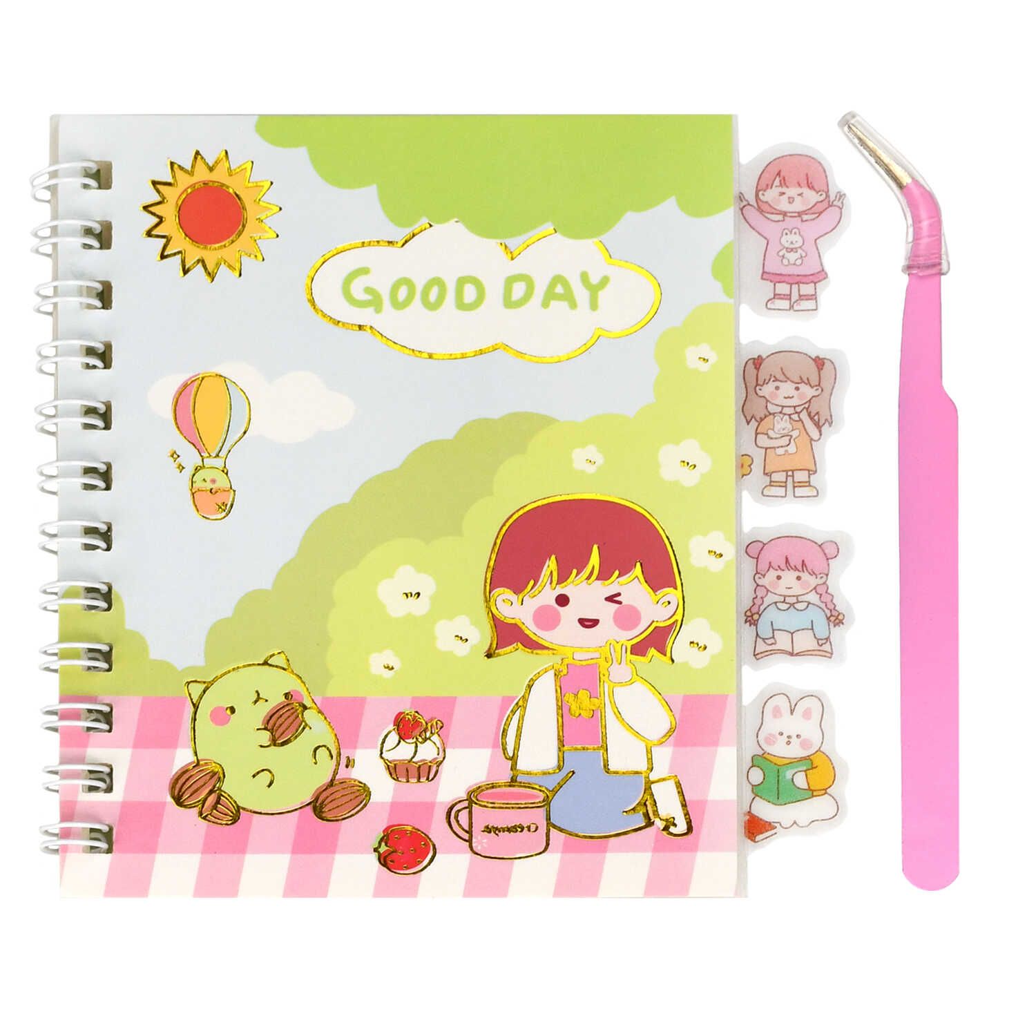 Наклейки-румбокс д/создания миниатюрных сцен 9*11см "Пикник" 12л.с накл.,пинцет