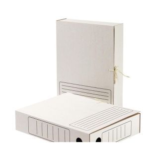 Архивная папка на завязках   75 мм, белая (на 700 листов А4)