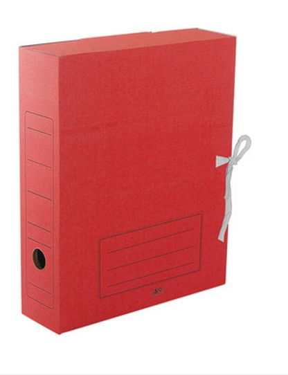 Архивная папка на завязках   75 мм, красная (на 700 листов А4)