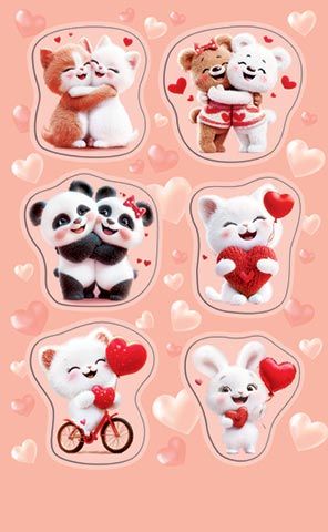 Наклейки детские 15*9см  "Звери"