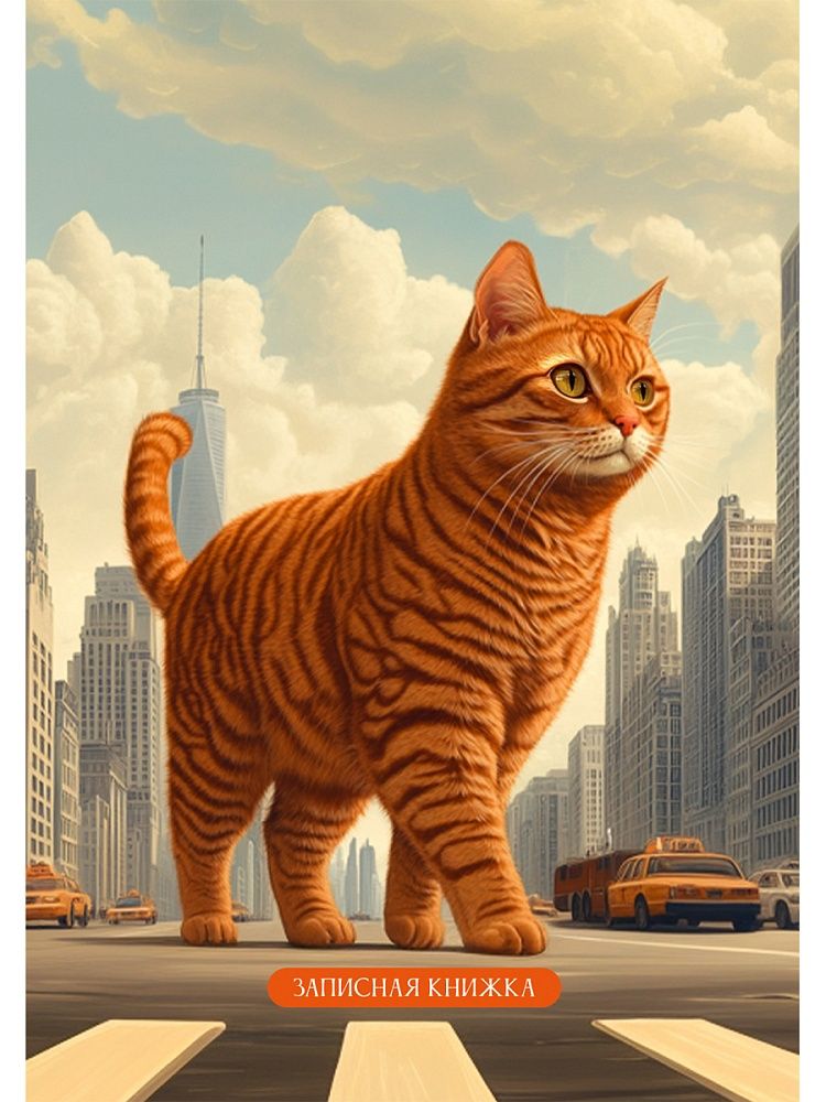 Блокнот А6 7БЦ  48л "Милый котик - 3" клетка, глянц.лам.