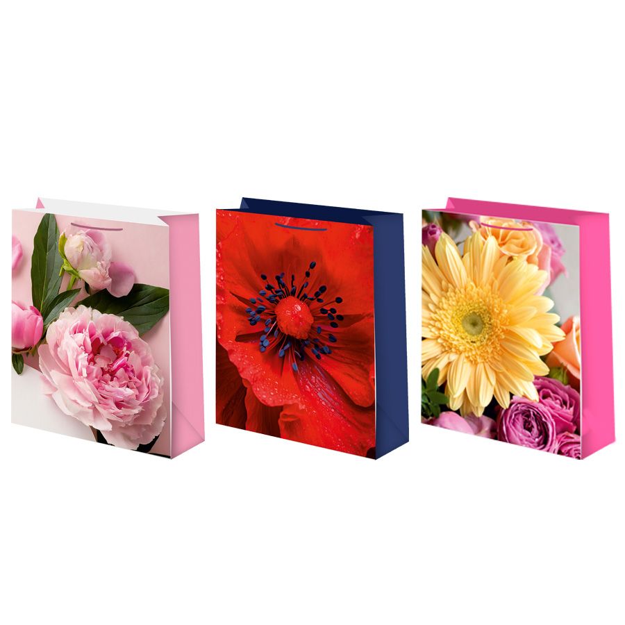 Пакет подар. бумажн. 12*15*6 см, 140гр/м2  Микс женский