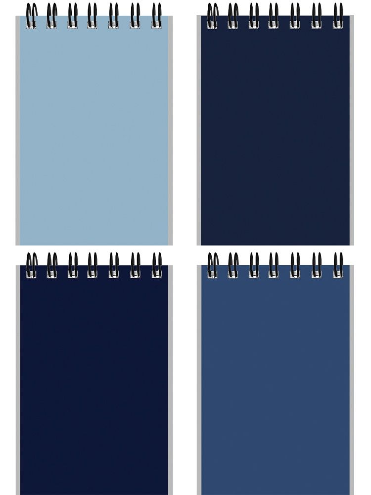 Блокнот А7  40л гребень "Дизайн в синих тонах" клетка