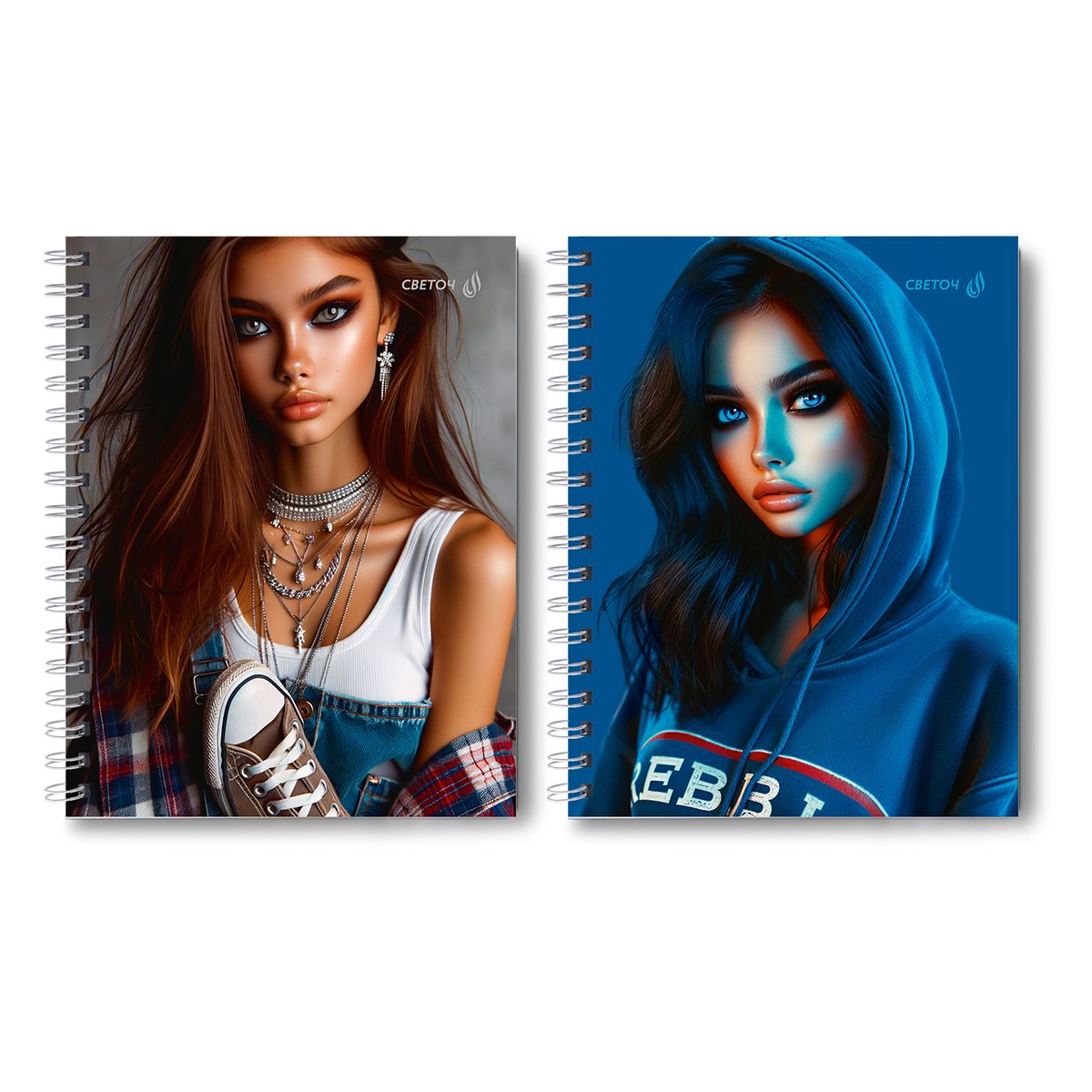 Блокнот А5 7БЦ гребень  80л "Чаровница" кл., глянц.лам.