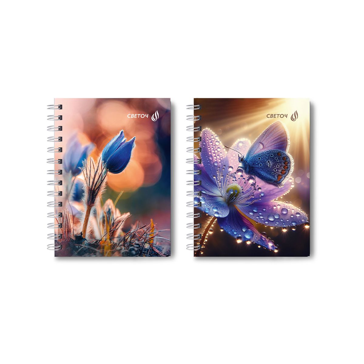 Блокнот А6 7БЦ гребень  80л "Встреча на рассвете" кл., глянц.лам.