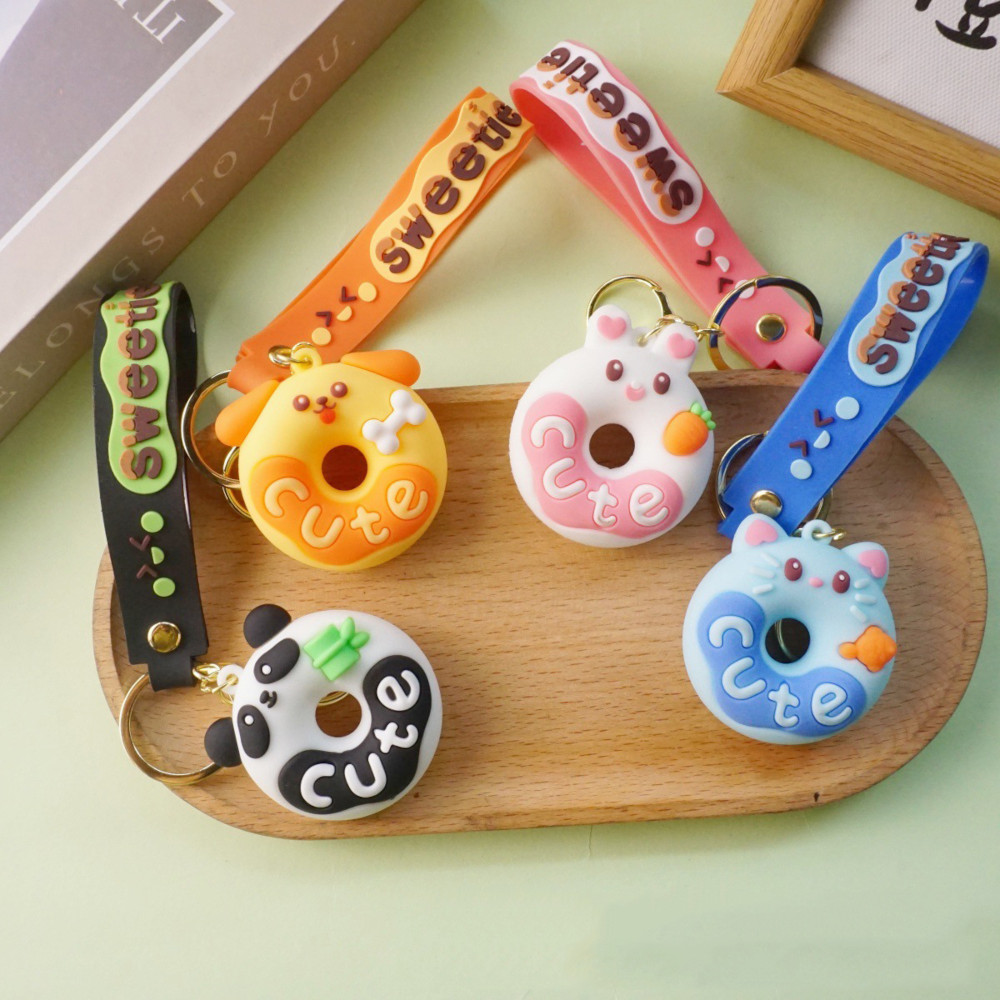 Брелок "Пончик", ПВХ, 6*5,1 см, ассорти