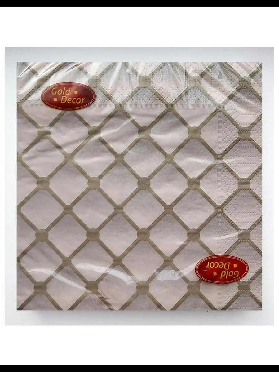 Салфетка  Gold decor " Диамант" 33*33см, 20 шт., 3-х слойная