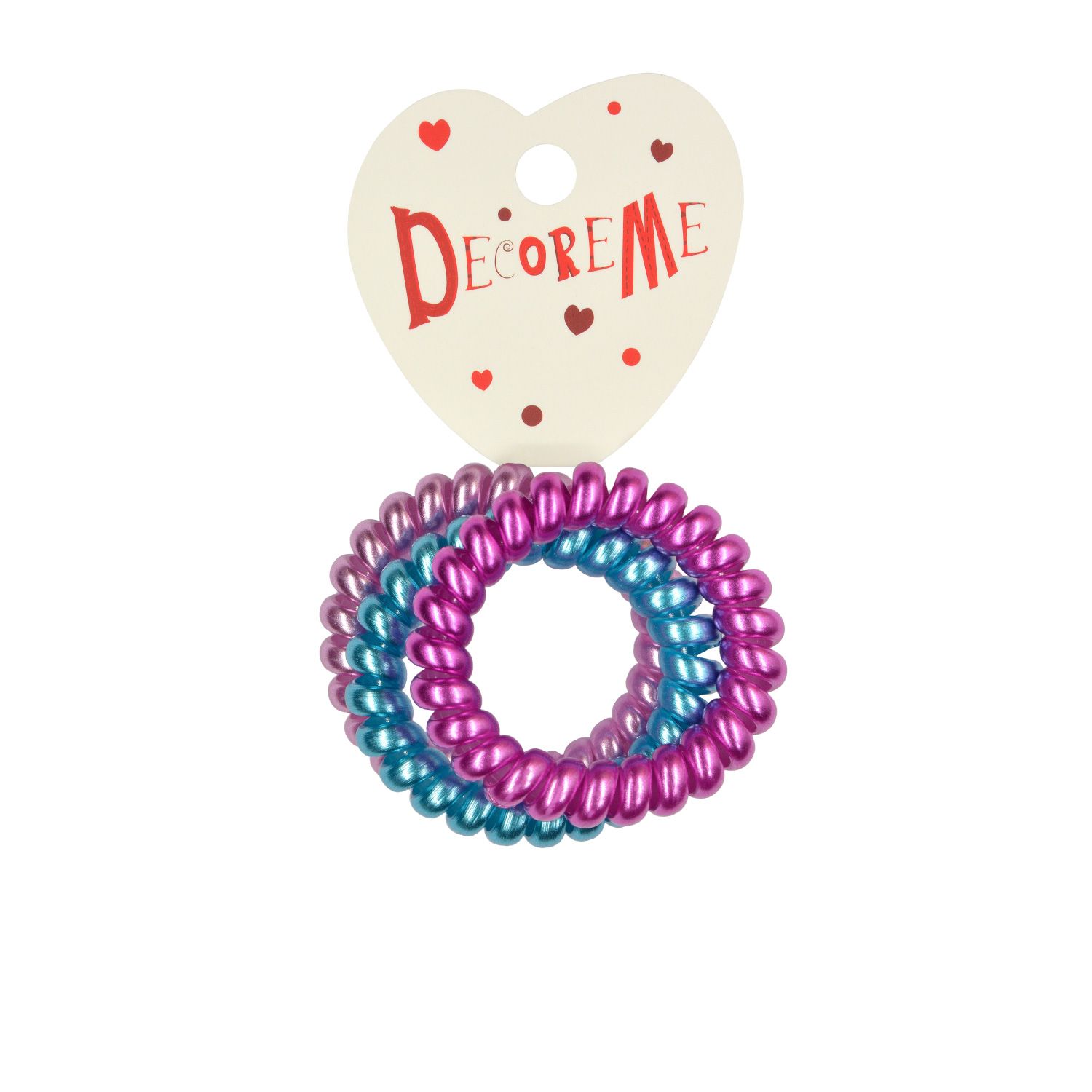 Набор резинок для волос "DecoreMe. Спираль перламутровая" 3шт., микс