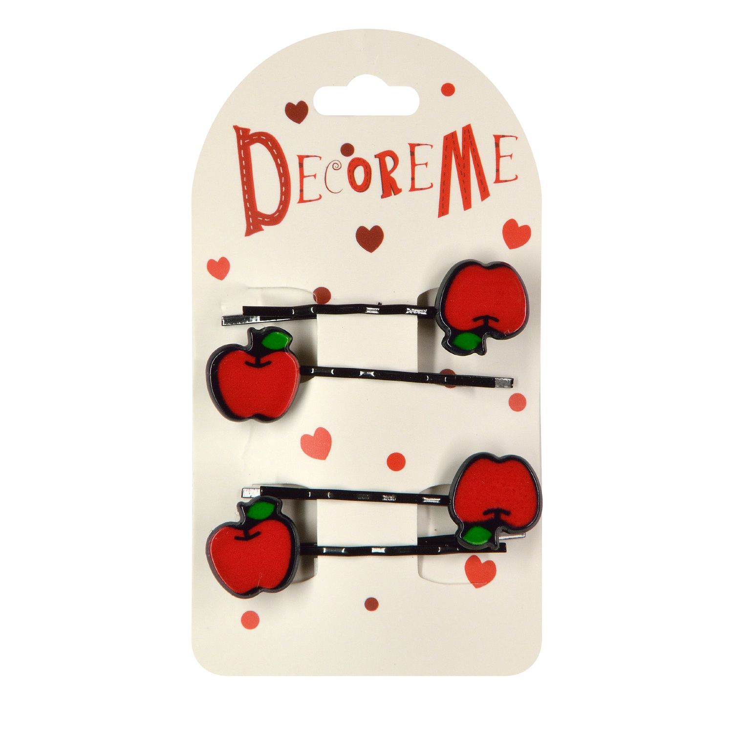 Набор заколок для волос "Decore me. Фрукты" 4шт., 5см, 2 вида