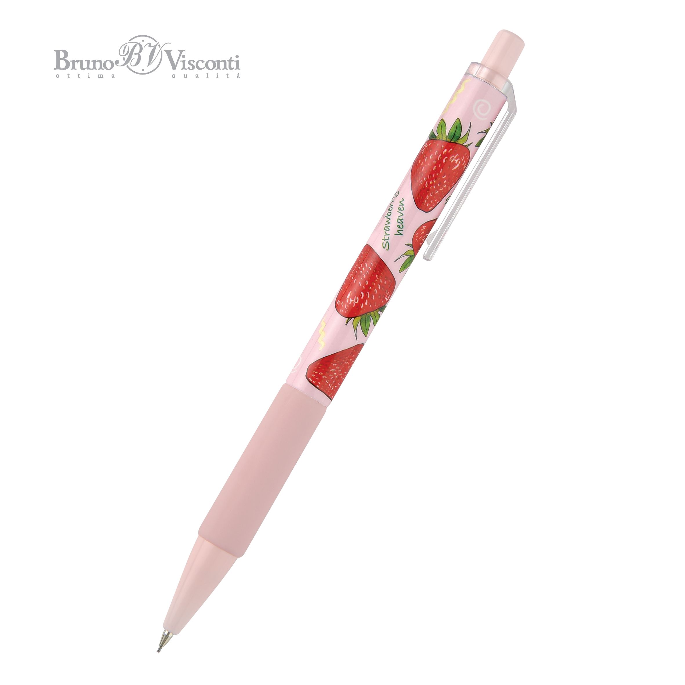 Карандаш механический BV "Fresh and fruity. Клубника" 0,7мм, с ластиком