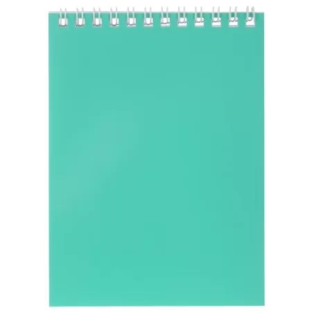 Блокнот А6  40л гребень "SoloMatte. Аквамарин" клетка, софт-тач