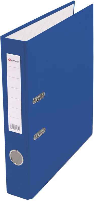 Регистратор А4  50мм PР, LAMARK, синий, карман, металл.окантовка