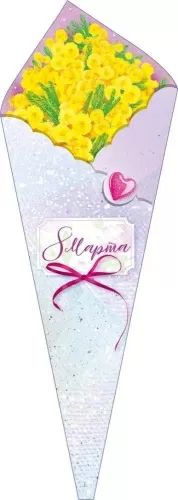 Открытка фигурная А4 "8 марта"