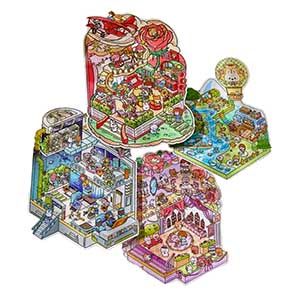 Наклейки-румбокс д/создания миниатюрных сцен 16*26см "Фэнтези" 4диз.