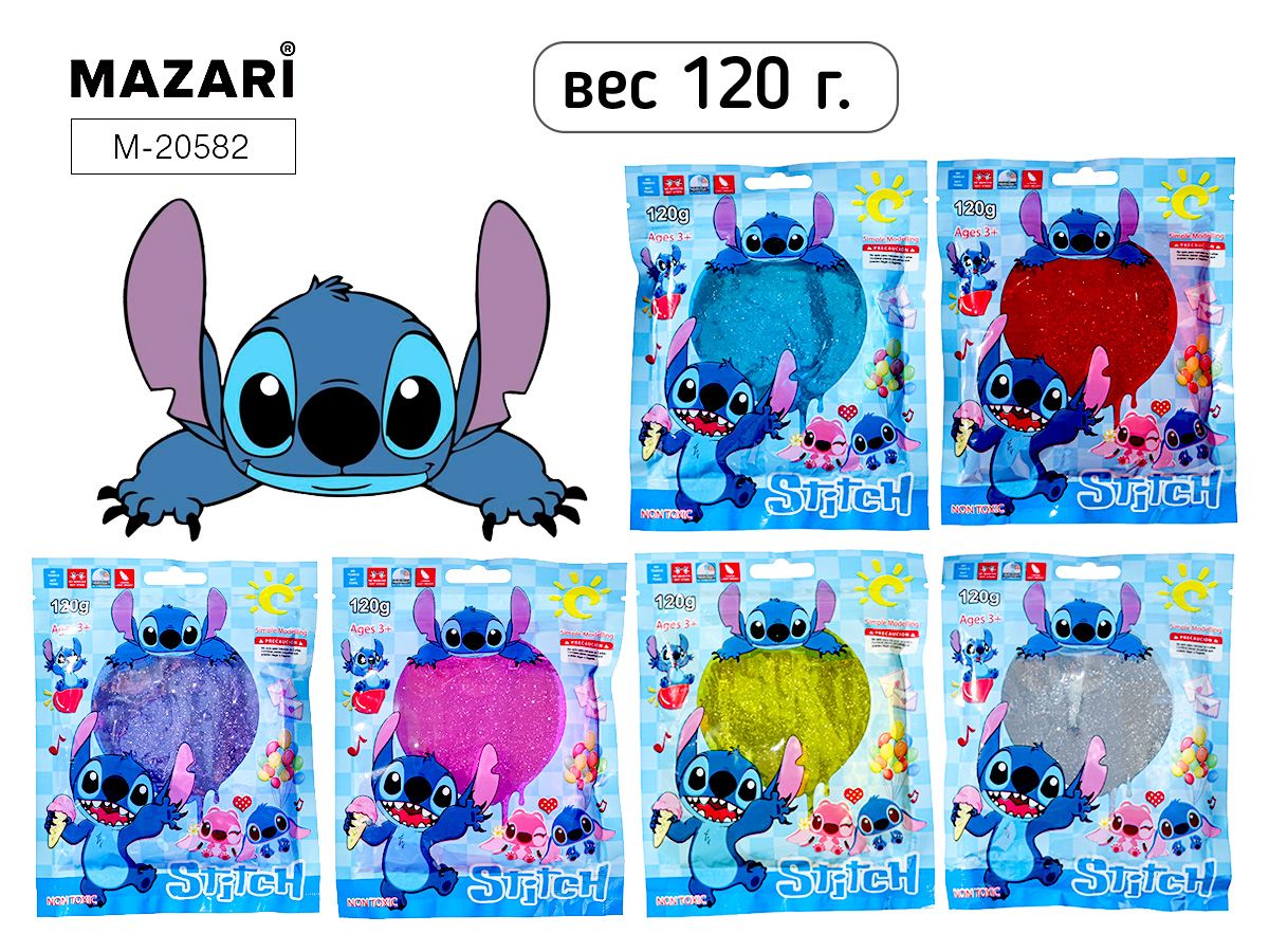 Слайм 120гр "Ушастик" 6диз.