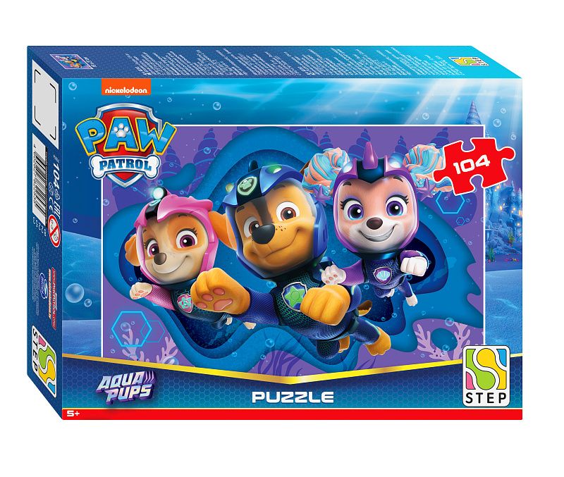 Пазлы  104 элемента  270*180мм.  "Щенячий патруль. Аква" (Никелодеон)