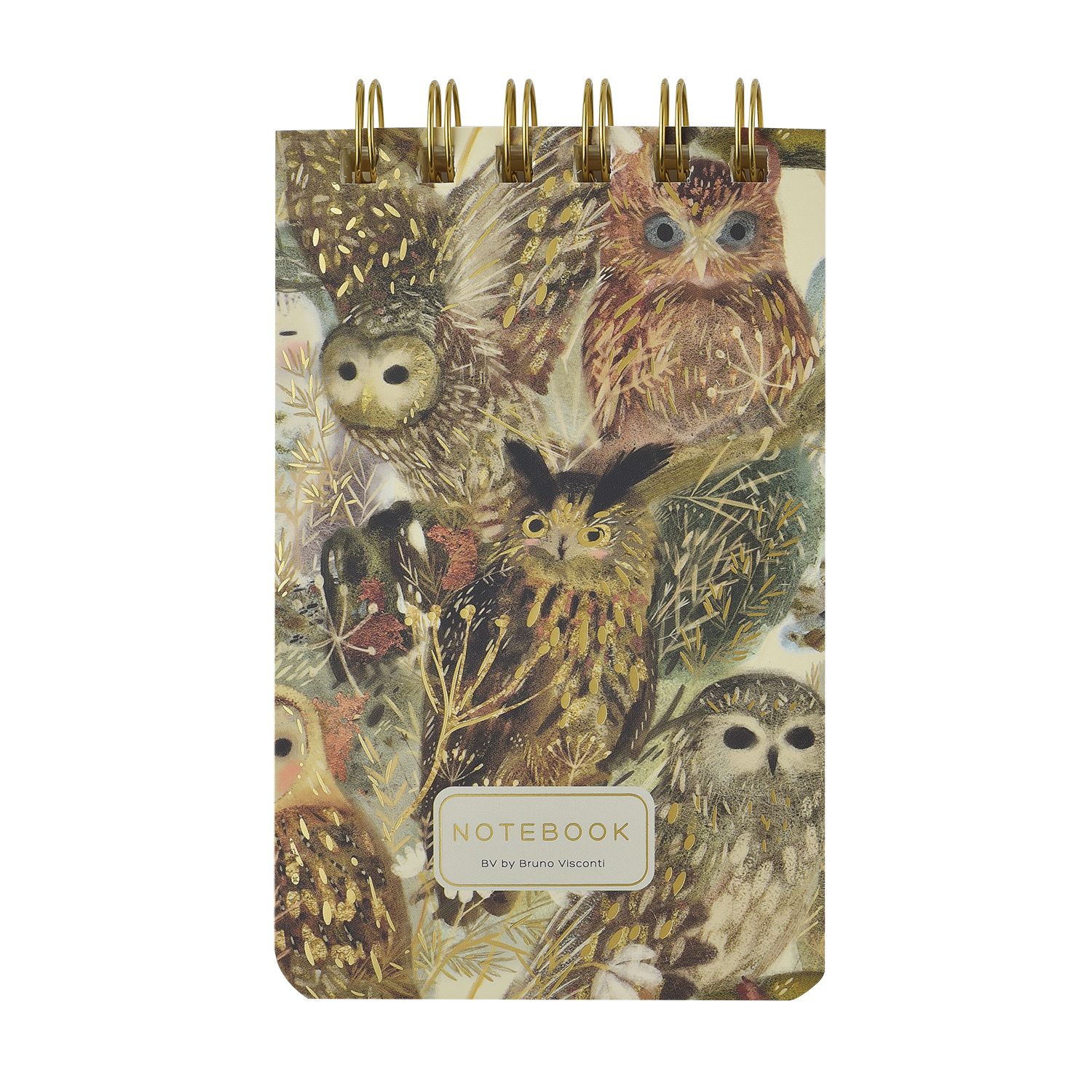 БЛОКНОТ НА ГРЕБНЕ «CUTE JOURNAL» A6-, BV, 100 Л. "FAUNA.ВОЛШЕБНЫЕ СОВЫ" ЛИНЕЙКА