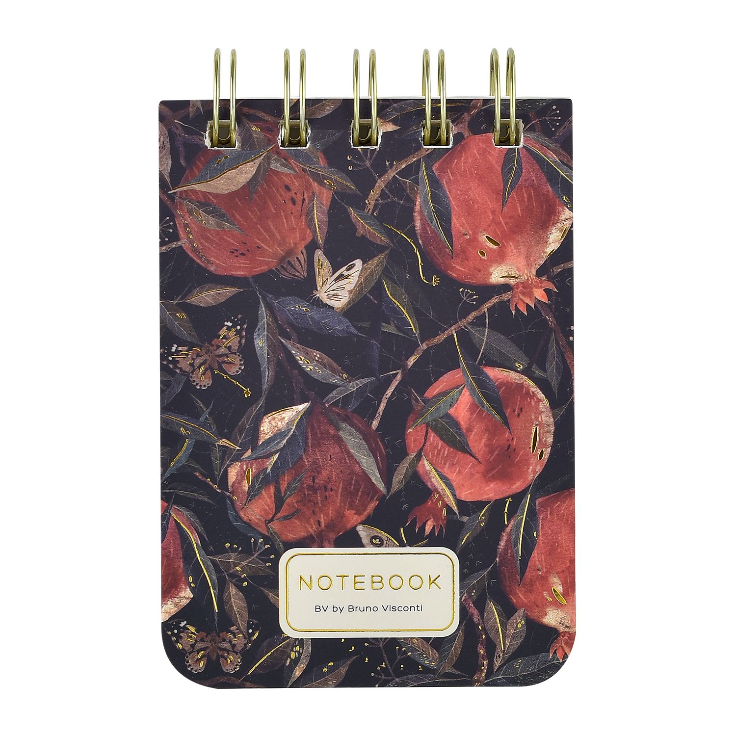 БЛОКНОТ НА ГРЕБНЕ «CUTE JOURNAL» A7, BV, 100 Л. "FLORA.ГРАНАТ" ЛИНЕЙКА