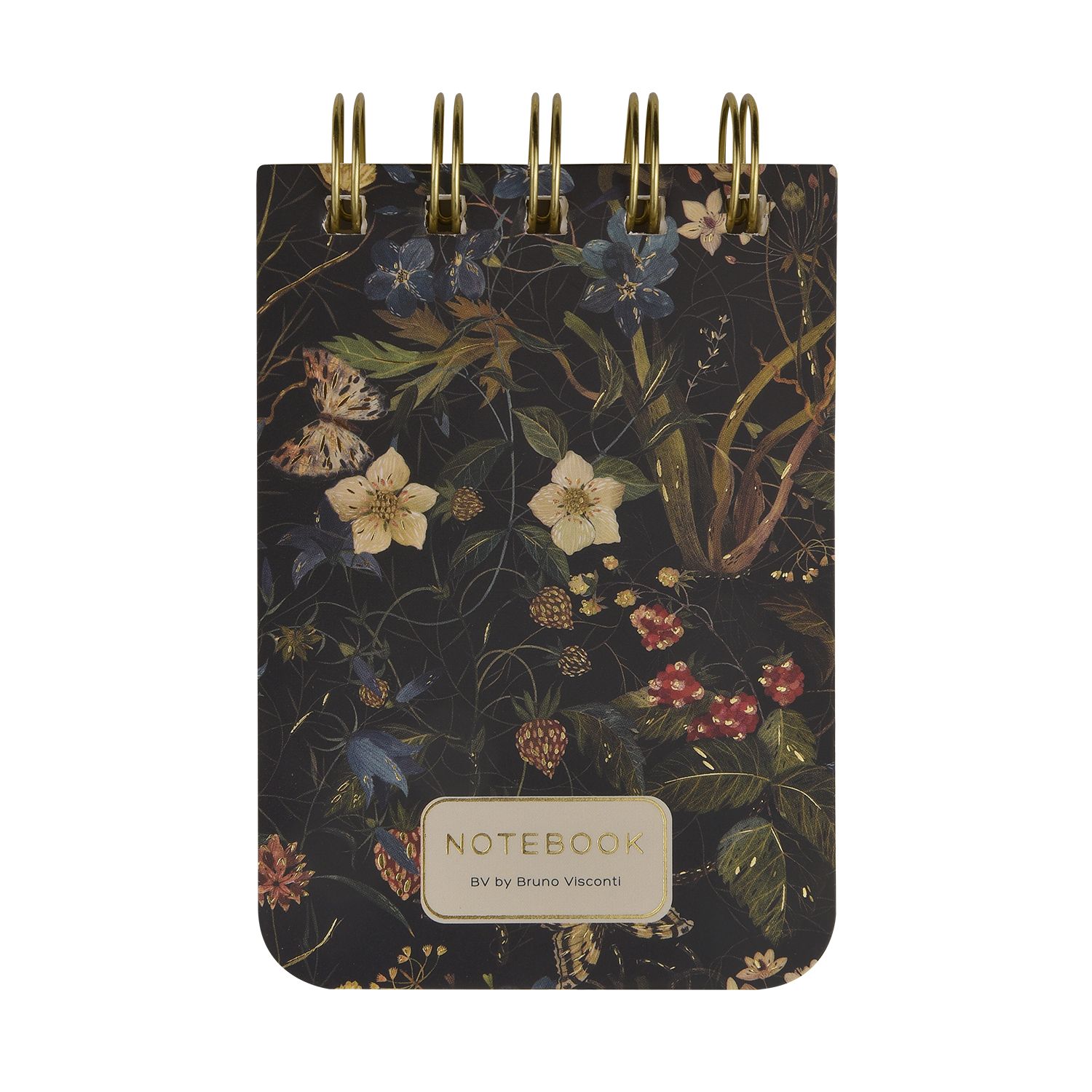 БЛОКНОТ НА ГРЕБНЕ «CUTE JOURNAL» A7, BV, 100 Л. "FLORA.ЛЕСНЫЕ ЯГОДЫ". ЛИНЕЙКА