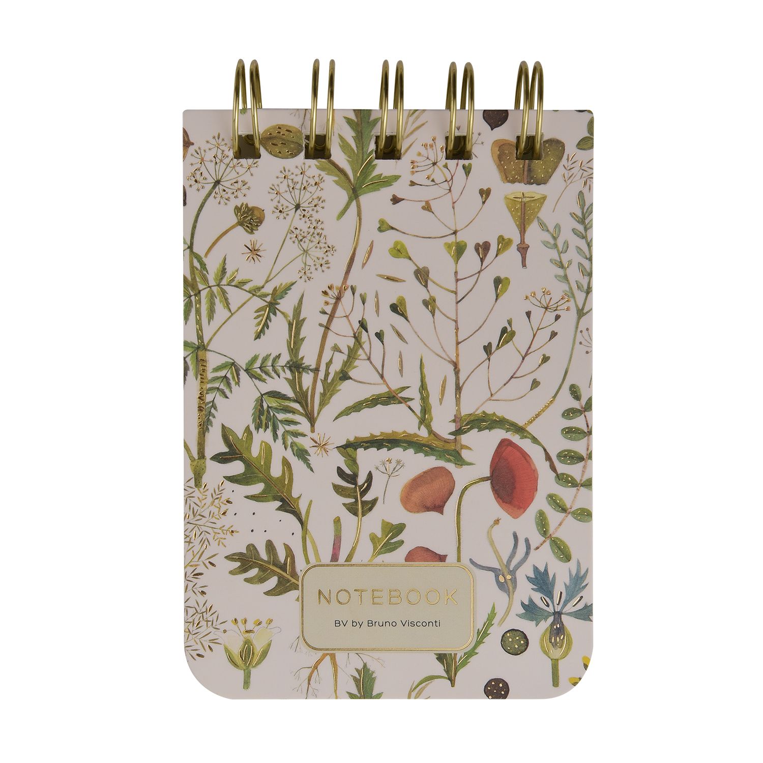 БЛОКНОТ НА ГРЕБНЕ «CUTE JOURNAL» A7, BV, 100 Л. "FLORA.ЛУГОВЫЕ ТРАВЫ". ЛИНЕЙКА