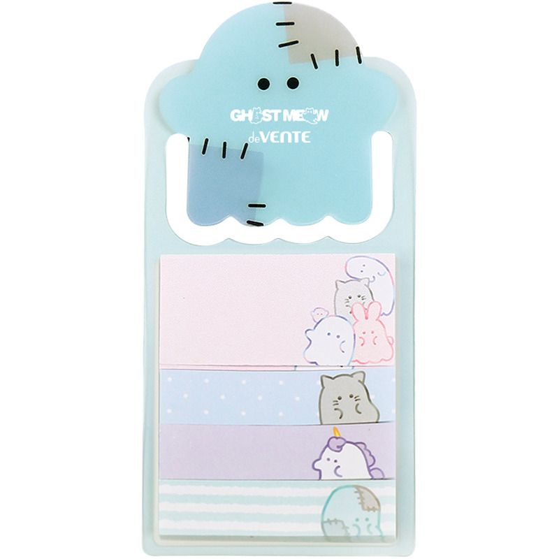 Набор бумаги с липким краем "deVENTE.Ghost Meow" 5x25 мм и 50x12 мм, 4x20 л.,в пласт.блист./закладке