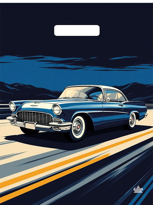 Пакет 40*31см (55мк) с вырубной ручкой "Верное направление" Ламинат