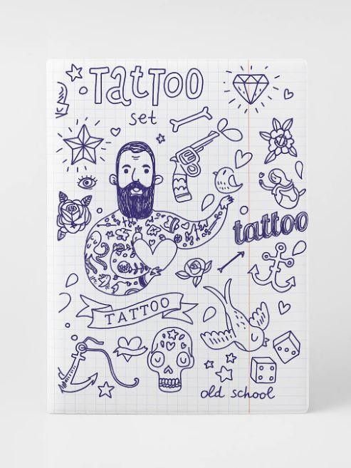 Обложка для паспорта ПВХ "TATTOO" плотность 600 мкм