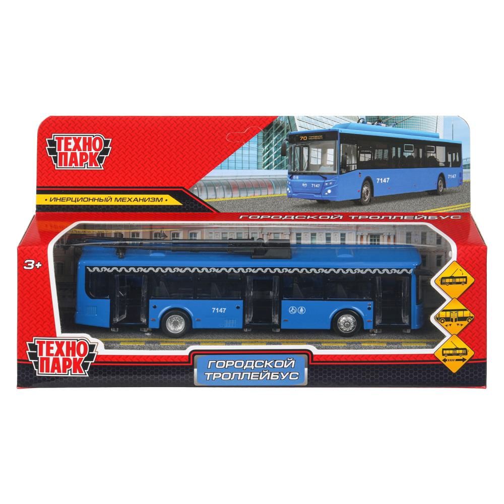 Мотоцикл металл. 18см "ТРОЛЛЕЙБУС МЕТРОПОЛИТЕН" двери, инерц, синий