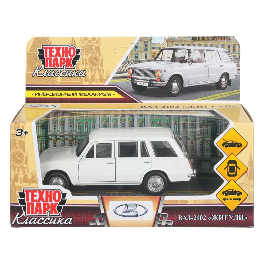 Машинка металл. 12см "ВАЗ-2102" двери, багаж, инер, белый