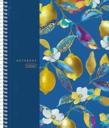 Тетрадь А5 120л кл. гребень Hatber "Солнечные лимоны" многоуров.перф., 3 разделит.