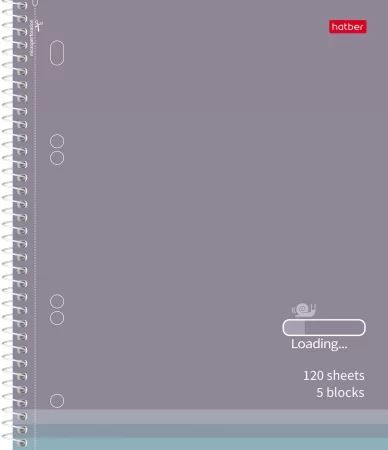 Тетрадь А5 120л кл. 7БЦ гребень Hatber "Лови Wi-Fi" многоуров.перф., 3 разделит.