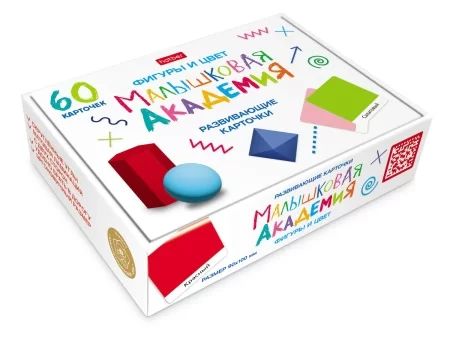 Игра обучающая "Малышковая Академия. Фигуры и цвет" 60 карточек