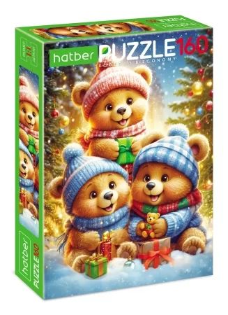 Пазлы  160 элементов  220*330мм.  "Веселые мишки"
