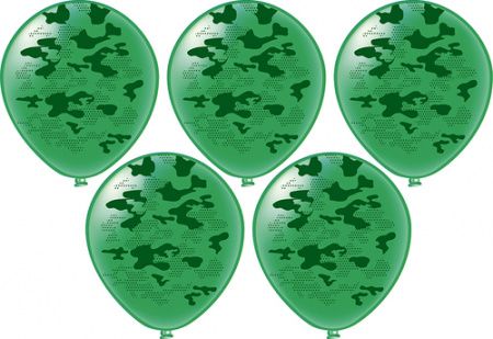 Шар с рисунком 12" Камуфляж 30 см 25 шт. в уп.