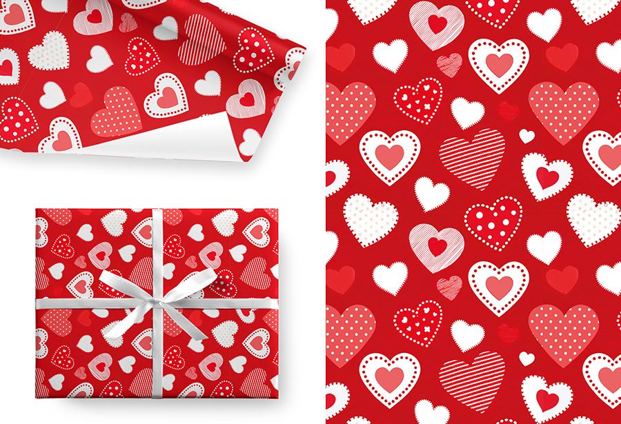 Бумага упаковочная 70*100см  "Любовь в каждом штрихе"