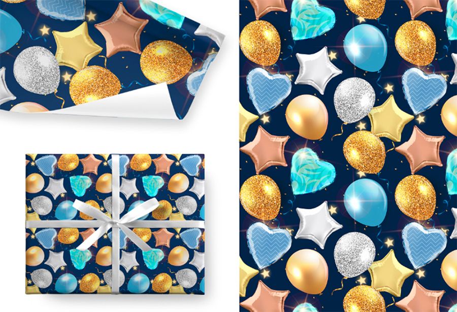 Бумага упаковочная 70*100см  "Летящие мечты"