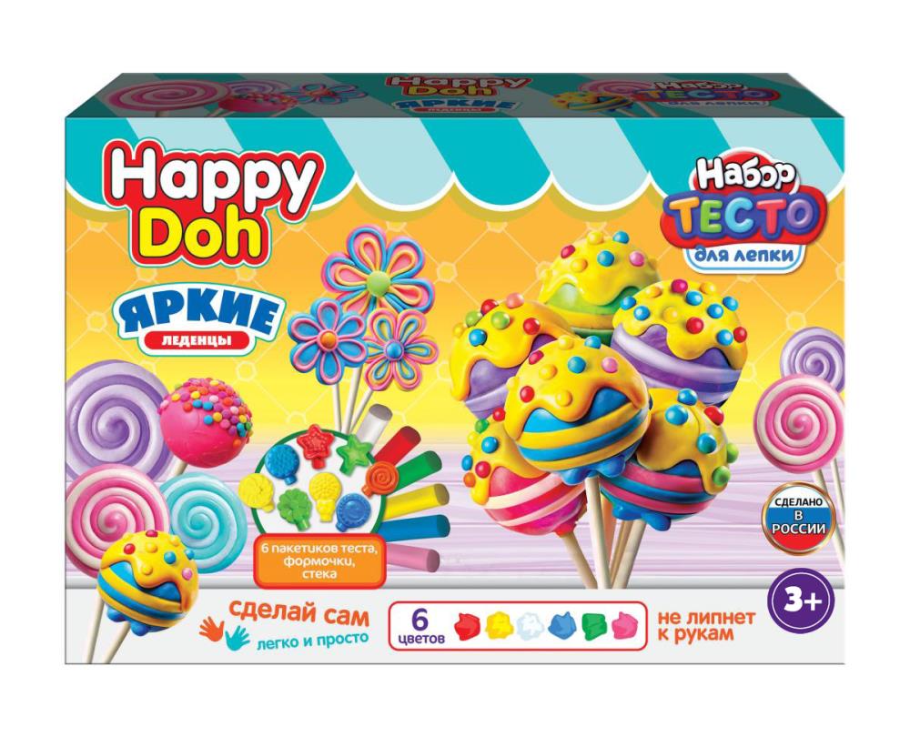 Набор для лепки из теста 6цв. "Яркие леденцы"