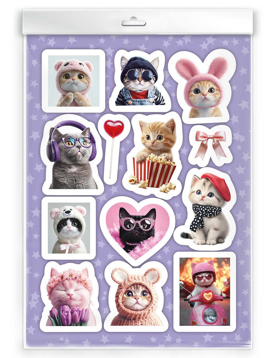 Стикеры "Любимые стикеры. Коты в образе" 14,8*21см