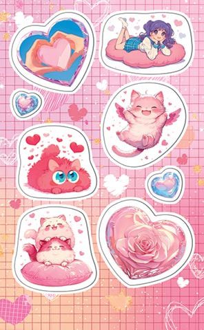 Наклейки детские 15*9см  "Коты"