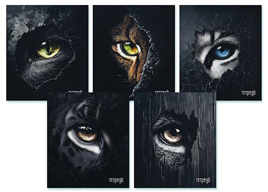 Тетрадь А5 48л кл. Апплика "Взгляд" выб.УФ-лак