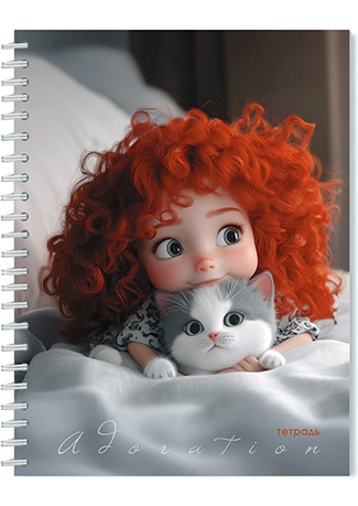 Тетрадь А5  40л кл. гребень Апплика "Трогательные друзья" БЕЗ ПОЛЕЙ