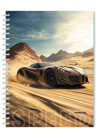 Тетрадь А5  40л ЛИН. гребень Апплика "Гоночное авто" БЕЗ ПОЛЕЙ